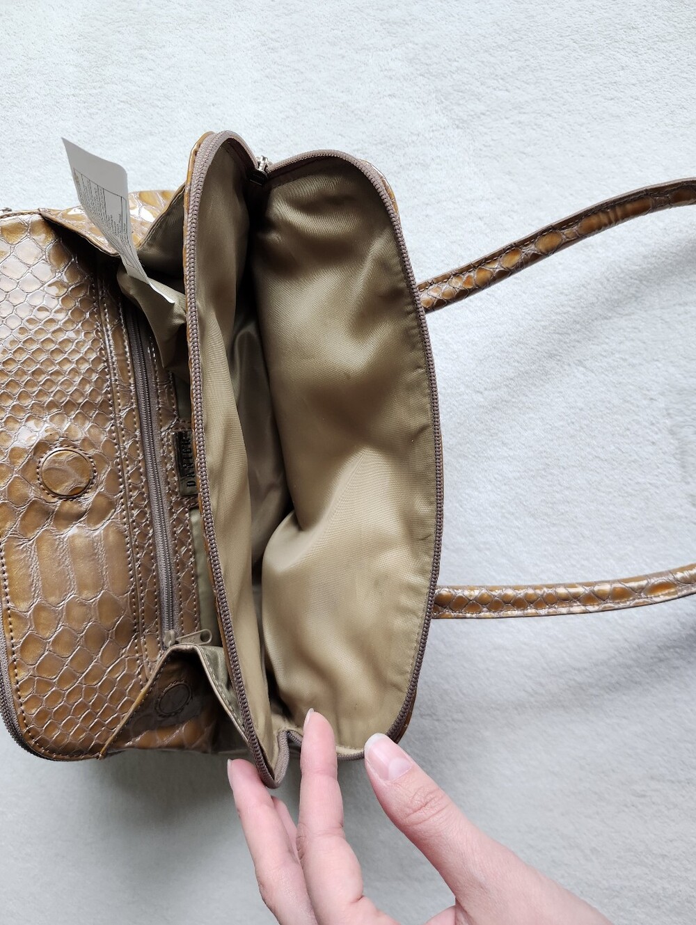 Danier Genuine Leather Shoulder Bag - Caramel Brown - UPDATED - Picture 10 of 12